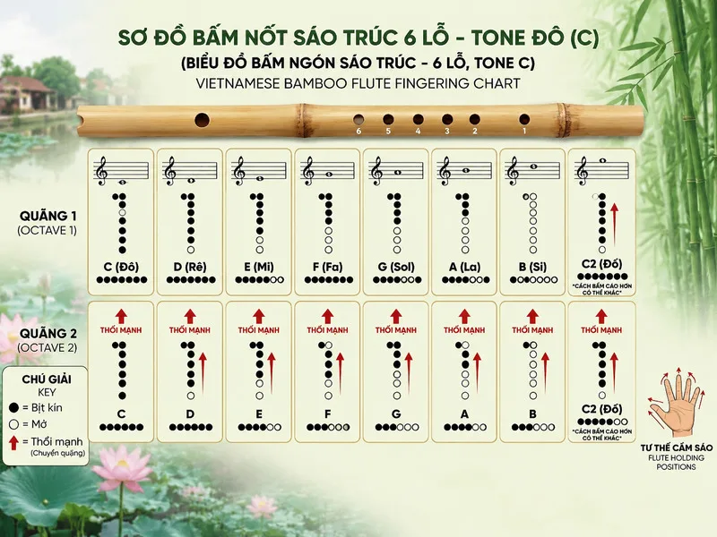 Hiểu cấu tạo sáo, vị trí lỗ bấm và cách bảo quản giúp người mới có nền tảng tốt trước khi bắt đầu luyện âm.