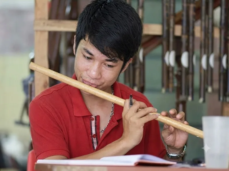 Người mới cần luyện thế bấm từng nốt và chuyển ngón chính xác để tạo cao độ ổn định khi chơi sáo.