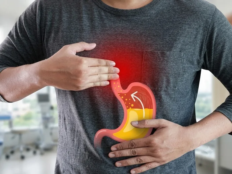 Trào ngược dạ dày xảy ra khi axit di chuyển ngược lên thực quản