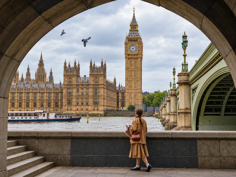 Westminster Bridge là vị trí lý tưởng để ngắm tháp Big Ben và Quốc hội Anh.
